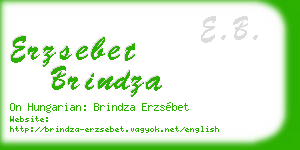 erzsebet brindza business card