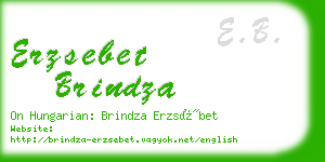 erzsebet brindza business card